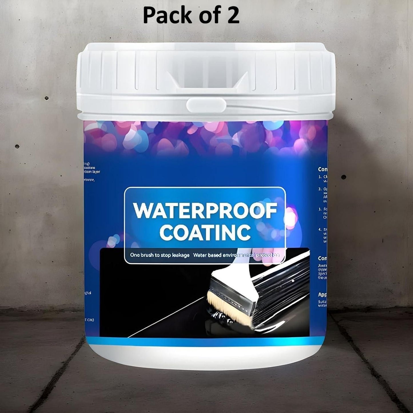 Waterproof Multi-Purpose Polyurethane Coating 600 ml (Pack of 2)